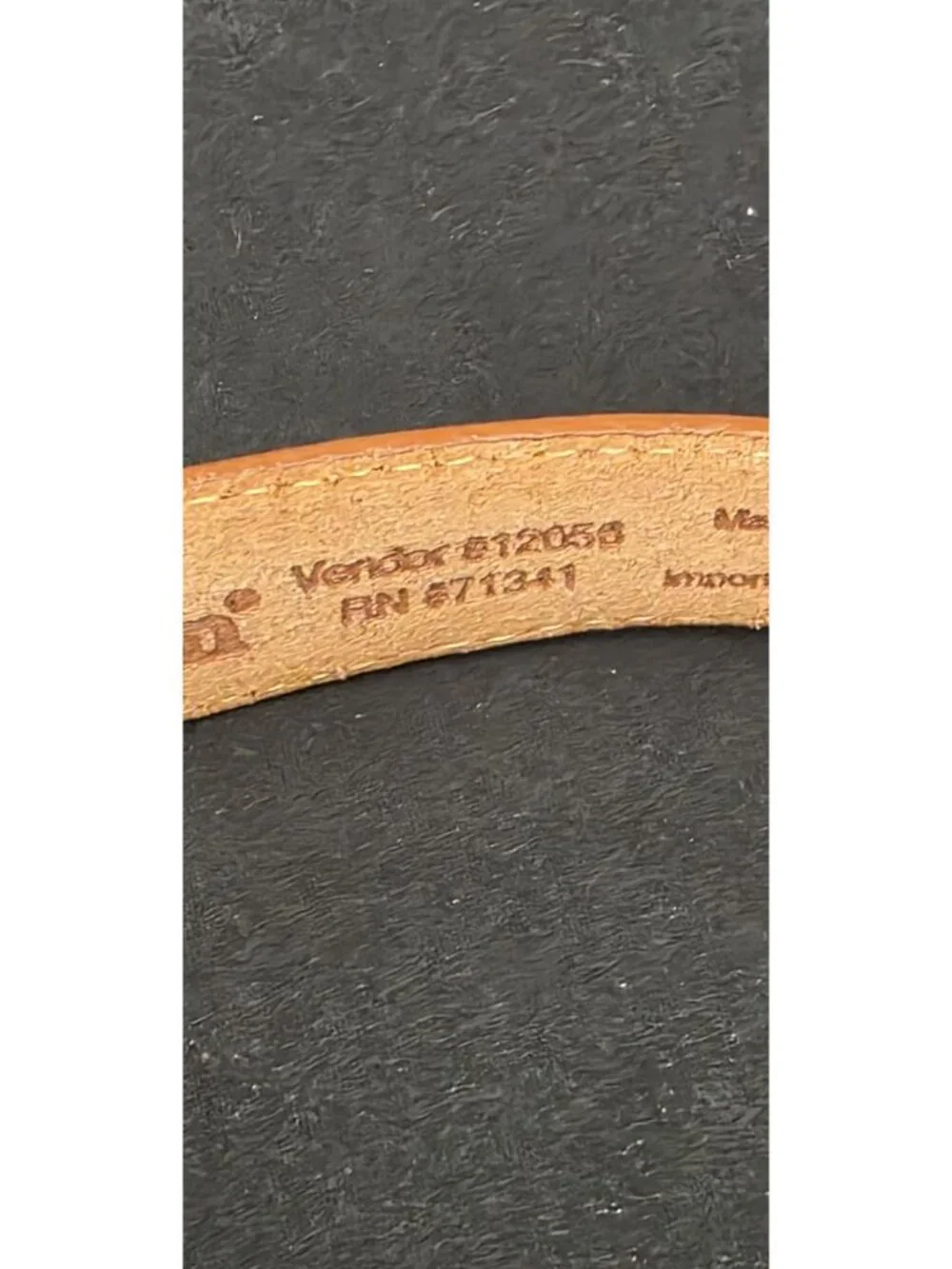L. L. Bean Tan Leather Belt Size 2X USA Made - Picture 4 of 8